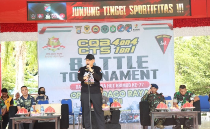 Kapolres Poso Buka Turnamen Turnamen CBQ 4 vs 4 dan CTS 1 on 1 Battle Ops Madago Raya Ebony 2, Meriahkan HUT Brimob ke 77 tahun 2022