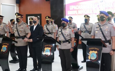 Kapolda Sulteng Irjen Pol Rudy Sufahriadi Lantik Tiga Kapolres dan PJU, Ini Daftarnya