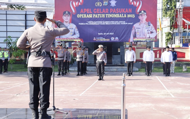 Kapolres Poso Pimpin Apel Gelar Pasukan Operasi Patuh Tinombala 2023, Dirangkai Dengan Penyerahan Penghargaan