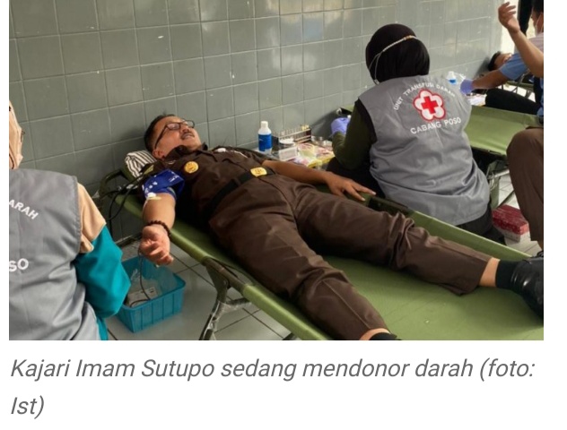 Memperingati HBA ke 63, Kejari Poso Gelar Bhakti Sosial Donor Darah