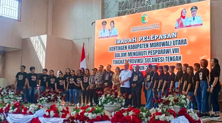 Pemkab Morut Berangkatkan 169 Orang Ikut Pesparawi di Banggai
