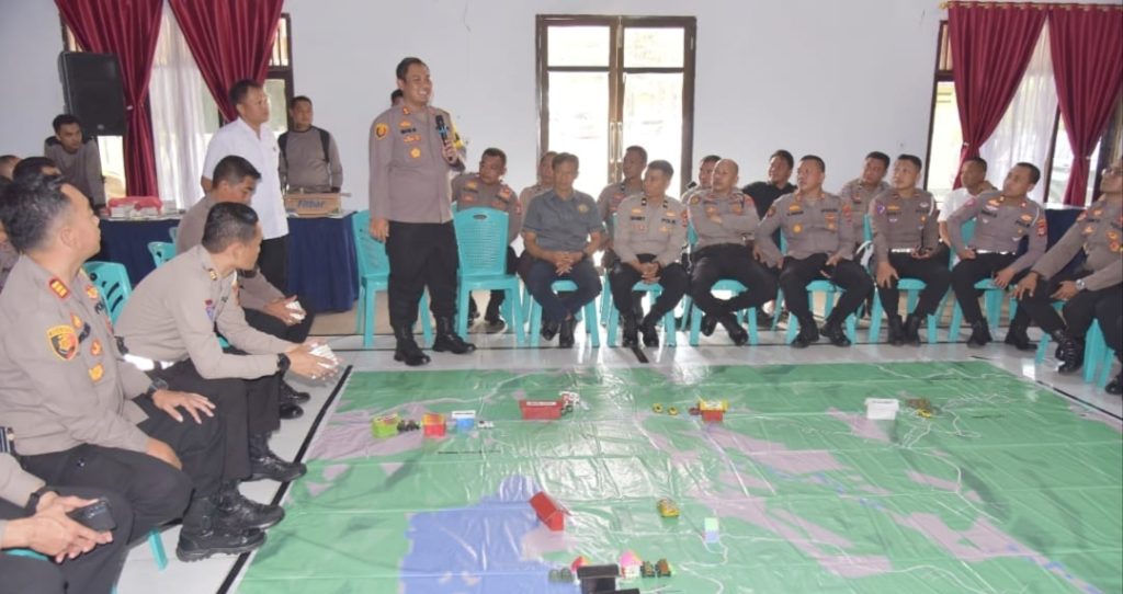 Polres Morowali Utara gelar Tactical Floor Game Persiapan Pra Operasi Mantap Praja Tinombala