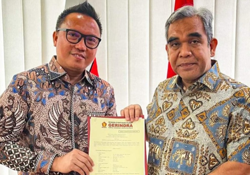 Pasangan Delis-Djira Terima Rekom B1 KWK dari Gerindra