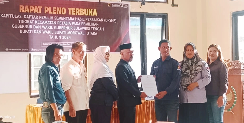 PPK Petasia Gelar Rapat Pleno Terbuka Terkait DPSHP PILKADA 2024 Morut