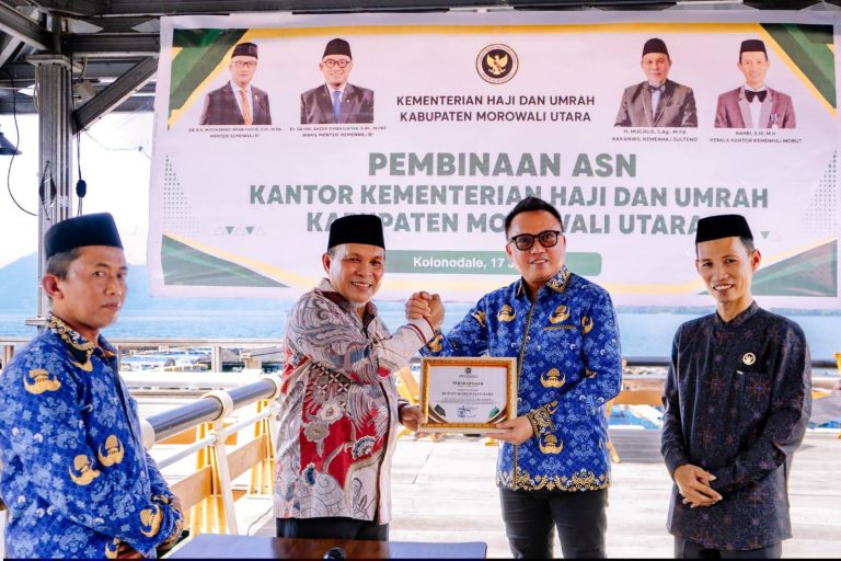Sukses Fasilitasi Jemaah Haji 2026, Pemkab Morowali Utara Raih Penghargaan dari Kementerian